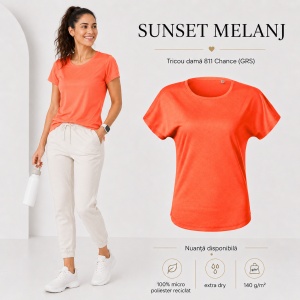 Tricou Damă Malfini Chance GRS 811 – Poliester Reciclat, Extra Dry, Croială Lejeră - Img 15