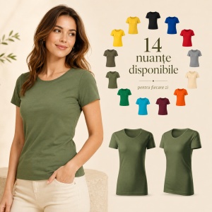 Tricou damă Malfini Gulf 824, 100% bumbac organic, croială cambrată, XS–2XL, 14 culori - Img 10
