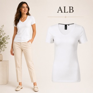 Tricou Damă Malfini Premium Action V-Neck 701 – Slim Fit, Guler în V, 95% Bumbac, 6 Culori, S–2XL - Img 16