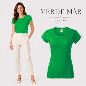 Tricou Damă Malfini Viper 161, 100% Bumbac, Single Jersey, Guler Rotund cu Decolteu Adânc, Croială Cambrată, 180 g/m², 13 Nuanțe, XS–2XL - Img 21