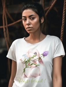 Tricou Dama Pascal Personalizat - Sărbători Pline de Stil! - din bumbac, personalizat - Cadou - Img 3