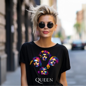 Tricou dama personalizat cu trupa Rock Queen Avatar - Img 3