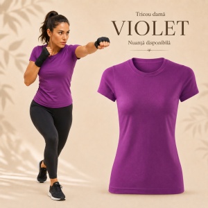 Tricou Damă Sport, pentru sala, alergare, divere activitari sportive, 100% Poliester Extra Dry, Uscare Rapidă, 18 Culori, XS–2XL - Img 28