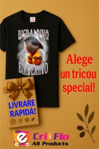 Tricou Dama Tralalero TraLaLa cu Bigbaldino Birderino Funny Italian Brainrot Meme Gen Z - Img 9