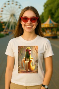 Tricou Dama Tralalero TraLaLa cu Chimpanzini Bananini Italian Brainrot Meme (1) - Img 4