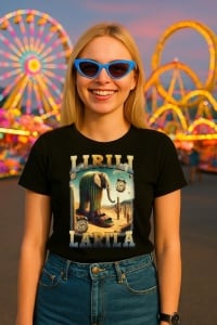 Tricou Dama Tralalero TraLaLa cu Lirili Larila Funny Italian Brainrot Meme Cactus Elephant