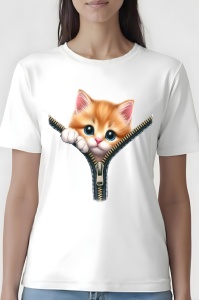 Tricou dama - Zipping Cat v4
