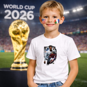 Tricou David Beckham England World Cup Fifa 2026, din bumbac 100%, tricou alb, Copii | Dama | Barbat - Img 5