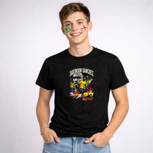 Tricou Davinson Sanchez Colombia World Cup Fifa 2026 V2, din bumbac 100%, tricou negru, Copii | Dama | Barbat
