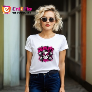 Tricou Deadlift Skull Roz Negru, Copii | Dama | Barbat - Img 12