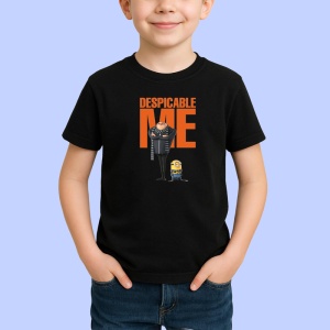 Tricou Despicable Me Gru si minionii sai in aventuri pline de umor, Copii | Dama | Barbat , tricou negru - Img 2