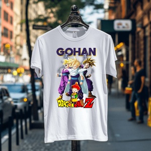 Tricou din bumbac, personalizat haios pentru copii cu Gohan Dragon Ball Z - cadou - Img 4