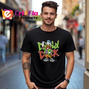 Tricou Donald Duck Streetwear Verde Urban Copii | Dama | Barbat, negru - Img 12