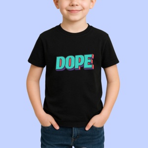 Tricou Dope Text Turcoaz Umbra Roz V2, din bumbac 100%, tricou negru Copii | Dama | Barbat - Img 2