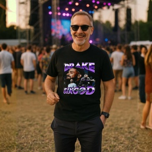 Tricou Drake v1, muzica POP, Dama | Barbat | Copii, Culoare Negru - Img 9