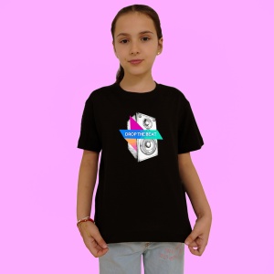 Tricou Drop The Beat Box Sunet, Copii | Dama | Barbat, culoare negru - Img 3