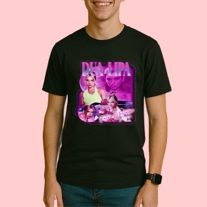 Tricou Dua Lipa - Neon Nostalgia, muzica POP, Dama | Barbat | Copii, Culoare Negru - Img 3