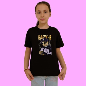 Tricou Eazy-E - Striped Shirt, muzica POP, Dama | Barbat | Copii, Culoare Negru - Img 2
