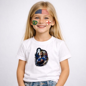 Tricou Eduardo Camavinga World Cup Fifa 2026, din bumbac 100%, tricou alb, Copii | Dama | Barbat