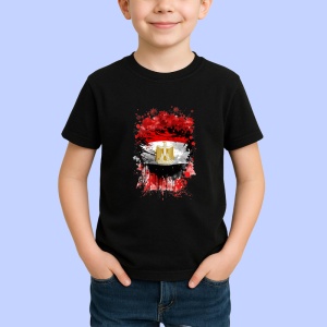 Tricou Egypt Steag Splash Art, Copii | Dama | Barbat, culoare negru - Img 3