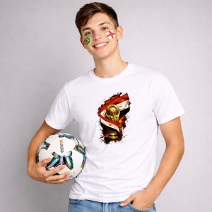 Tricou Egypt World Cup Fifa 2026, din bumbac 100%, tricou alb, Copii | Dama | Barbat - Img 2