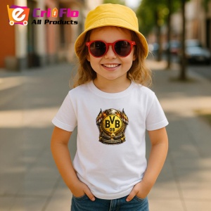 Tricou Emblema Borussia Dortmund Bvb Fotbal Germania, din bumbac 100% , tricou alb pentru Copii | Dama | Barbat - Img 5