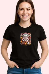 Tricou Emblema Rapid Bucuresti Fotbal Vultur V1, din bumbac 100%, tricou negru Copii | Dama | Barbat