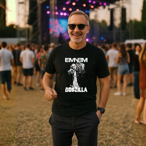 Tricou Eminem alb negru casetofon, muzica INDIE, Dama | Barbat | Copii, Culoare Negru - Img 9