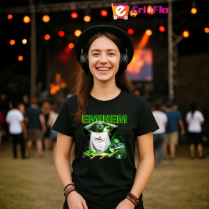 Tricou Eminem rap god verde, muzica Pop, Dama | Barbat | Copii, Culoare Negru - Img 5