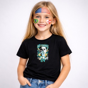 Tricou Enzo Fernandez Argentina World Cup Fifa 2026, din bumbac 100%, tricou negru, Copii | Dama | Barbat - Img 2