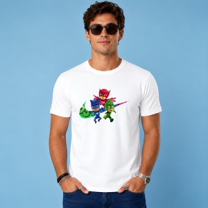 Tricou Eroi In Pijama Pj Masks Catboy Gekko Owlette Urban Logo, din bumbac 100% Copii | Dama | Barbat - Img 2