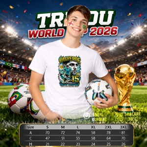 Tricou Federico Valverde Uruguay World Cup Fifa 2026, din bumbac 100%, tricou alb, Copii | Dama | Barbat - Img 6