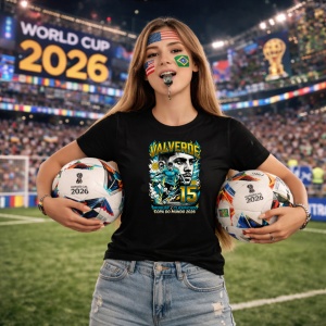 Tricou Federico Valverde Uruguay World Cup Fifa 2026, din bumbac 100%, tricou negru, Copii | Dama | Barbat - Img 9