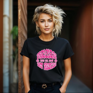 Tricou Fericirea este cel mai bun machiaj Negru, Copii | Dama | Barbat - Img 11