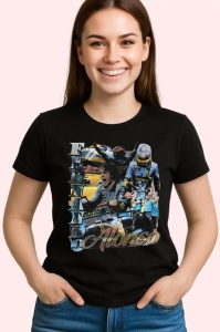 Tricou Fernando Alonso Imagine Curse Masina Si Pilot Formula 1, Copii | Dama | Barbat - Img 3