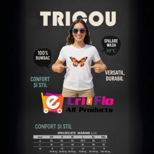 Tricou Fluture portocaliu pastel cu aripi translucide Copii | Dama | Barbat Barbat - Img 12
