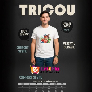 Tricou Fluture portocaliu pe capsuni si afine stil dulce si vesel Copii | Dama | Barbat Barbat - Img 9