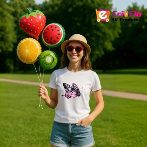 Tricou Fluture roz si negru cu model contrastant decorativ Copii | Dama | Barbat Barbat - Img 11