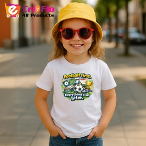 Tricou Football First Everything Else Later Minge V1, din bumbac 100% , tricou alb pentru Copii | Dama | Barbat - Img 5