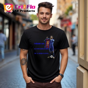 Tricou fotbalul este ca si cum ai picta un tablou dar cu o minge la picior mesaj inspirational, Copii | Dama | Barbat , tricou negru - Img 6