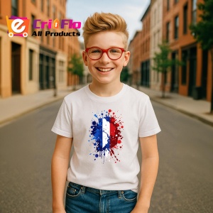 Tricou France Steag Splash Art, Copii | Dama | Barbat - Img 8