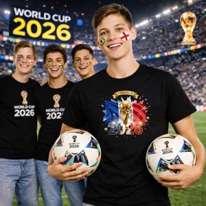 Tricou France World Cup 2026 Fifa V2, din bumbac 100%, tricou negru, Copii | Dama | Barbat - Img 7