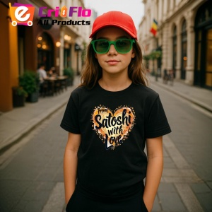 Tricou From satoshi with love, de la satoshi cu dragoste, Copii | Dama | Barbat , tricou negru - Img 4