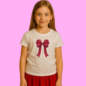 Tricou Funda Rosie Satin Lunga, din bumbac 100%, tricou alb, Copii | Dama | Barbat - Img 2