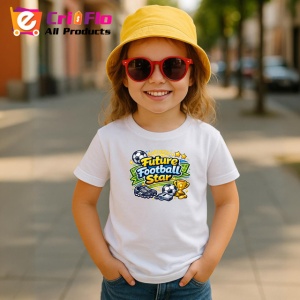 Tricou Future Football Star Design Minge Albastru, din bumbac 100% , tricou alb pentru Copii | Dama | Barbat - Img 5