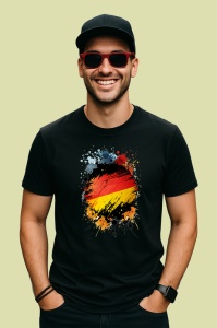 Tricou Germany Steag Splash Art, Copii | Dama | Barbat, culoare negru