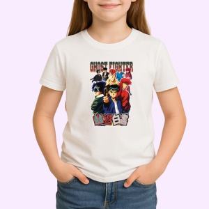 Tricou Ghost Fighter lupta eroica intre bine si rau in stil anime, Copii | Dama | Barbat - Img 3