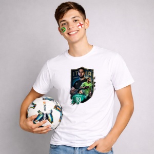 Tricou Gianluigi Donnarumma Italy World Cup Fifa 2026 V9, din bumbac 100%, tricou alb, Copii | Dama | Barbat - Img 2