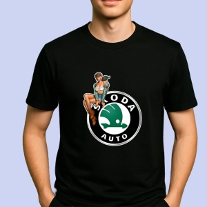 Tricou Girl Cu Logo Skoda Auto | Unisex Dama si Barbat