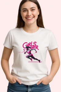 Tricou Girls Power Sportiva Roz, Copii | Dama | Barbat - Img 4